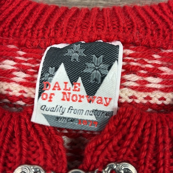 Dale Of Norway CASPER Vintage Norwegian Wool Cardigan Sweater Size Medium - Picture 5 of 10